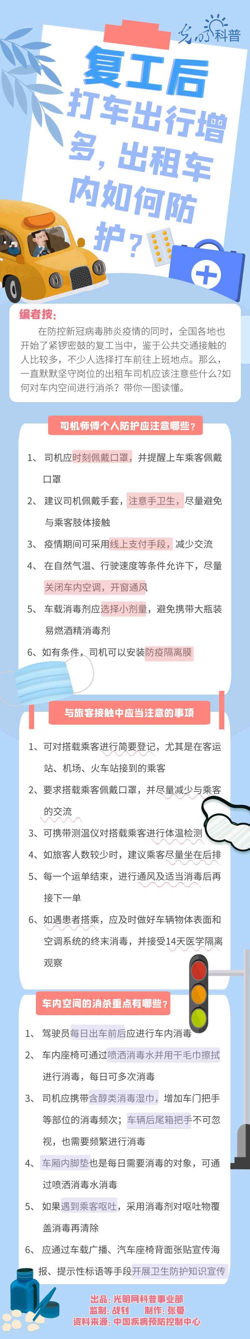 【防疫科普】復(fù)工后打車出行增多，出租車內(nèi)如何防護(hù)？