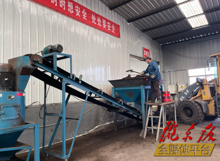合水縣充分利用當?shù)匦笄菁S便及秸稈回收的有機肥料“變廢為肥”。本報記者 劉萍凝 攝