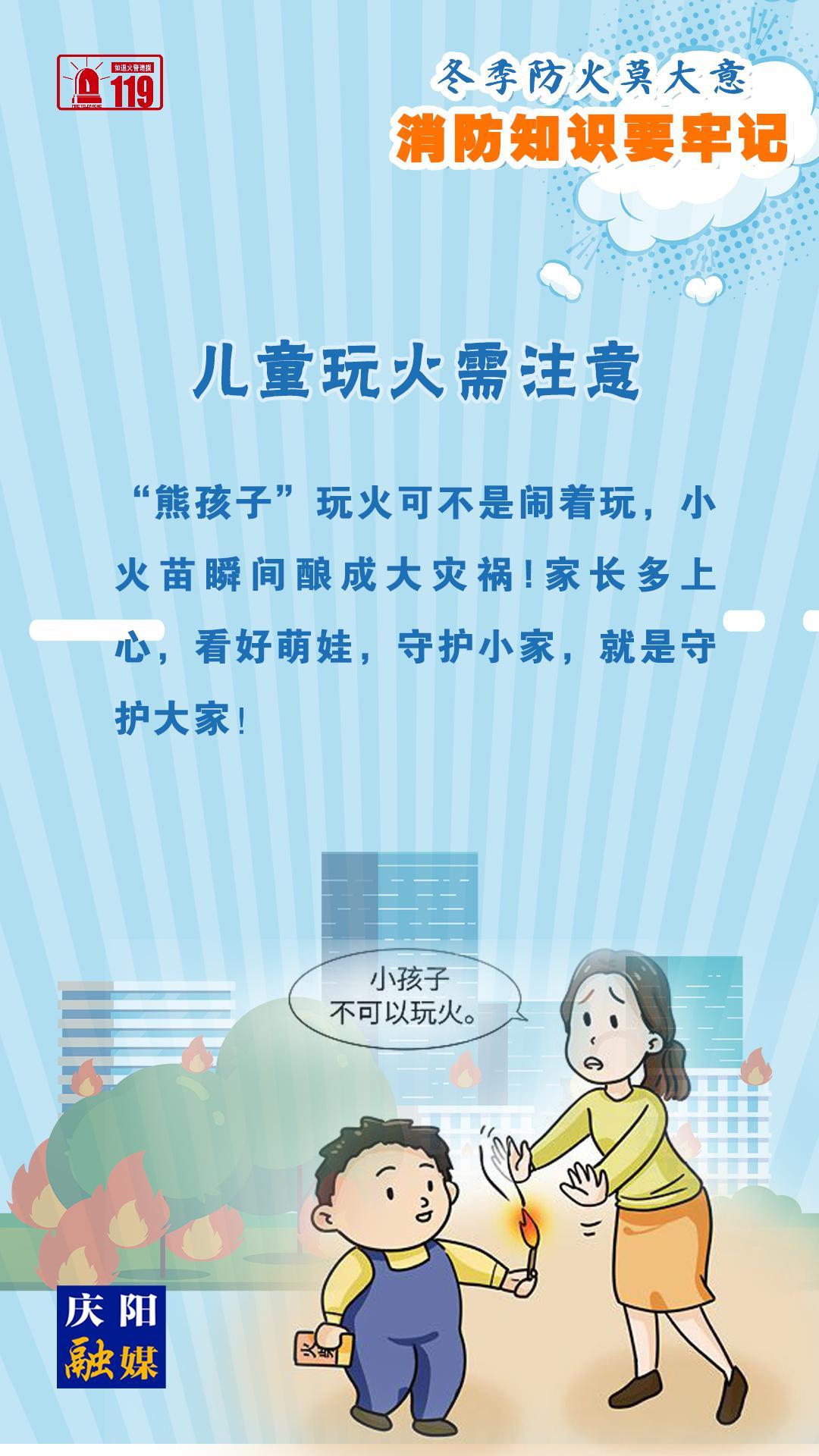 【微海報】冬季防火莫大意，兒童玩火需注意！