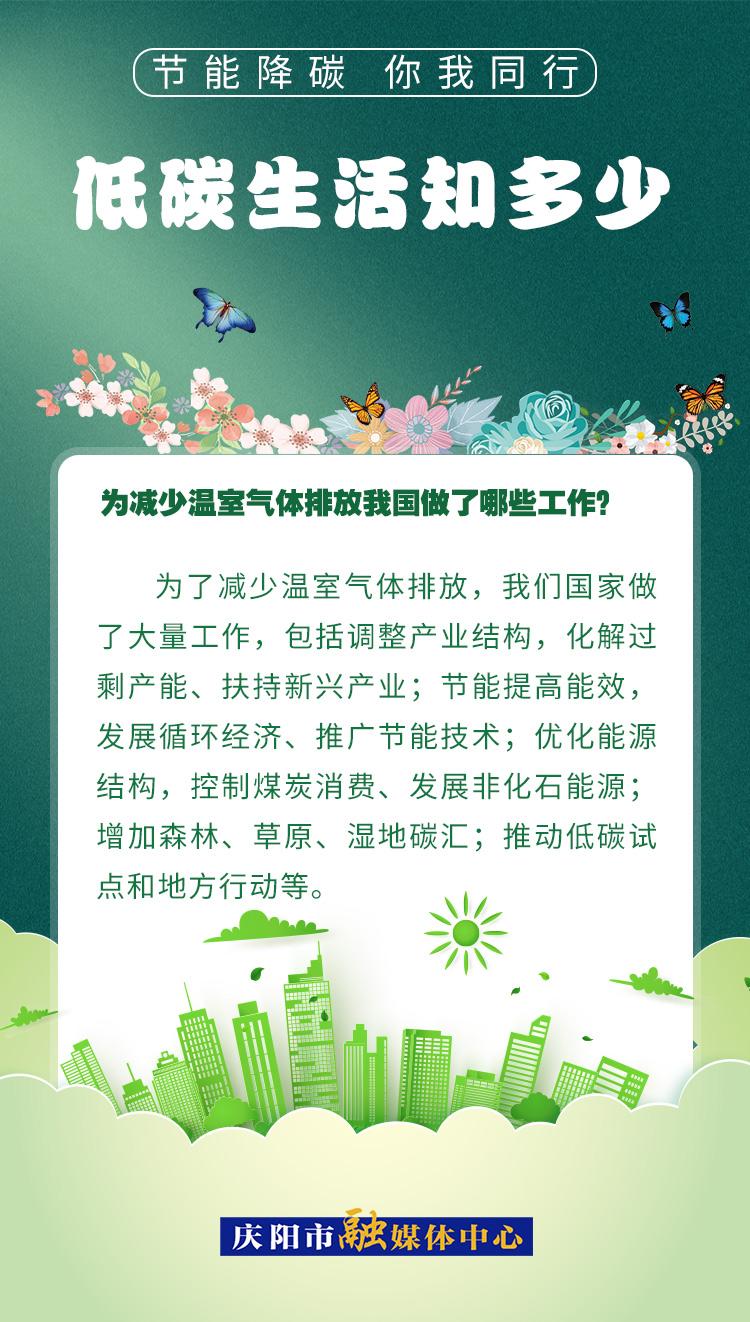 【節(jié)能降碳 你我同行】低碳生活知多少（17）：為減少溫室氣體排放，我國(guó)做了哪些工作？